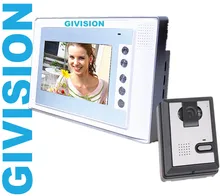 7 pulgadas LCD video puerta timbre del teléfono de intercomunicación casa sistema de seguridad del timbre timbre de la puerta de apertura de la cámara de INFRARROJOS de visión nocturna