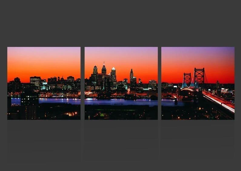 Urban Night High Definition Painting For Living Room Bedroom Modern Mural Painting Wholesale