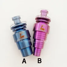 Красочная Титан/кварцевые Гвозди от высокообразованных кварцевые Гибридный Гвозди 14 мм и 18 мм олень узор