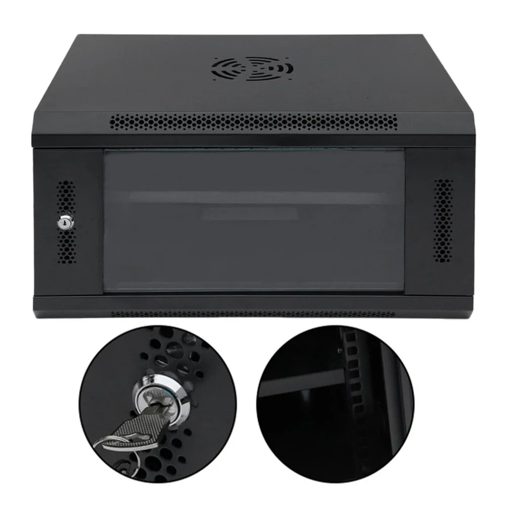 

6U Standard Server Network Cabinet Practical Data Comms Wall Rack Patch Panel Switch PDU LAN Cable Management