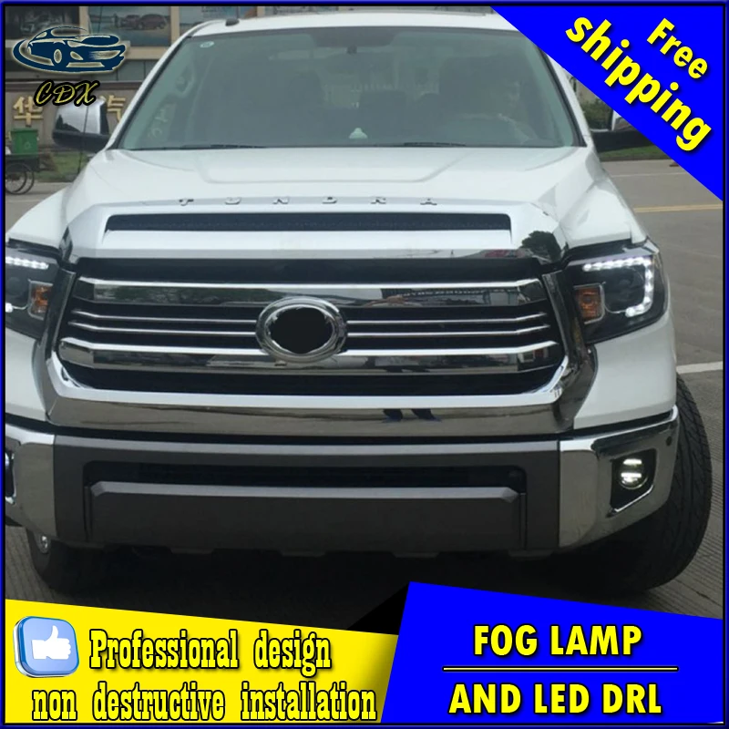 

Car-styling LED Fog Light For Toyota Tundra 2014 2015 2016 LED Fog Lamp With Lens And LED Day Time Running Ligh DRL Accessories