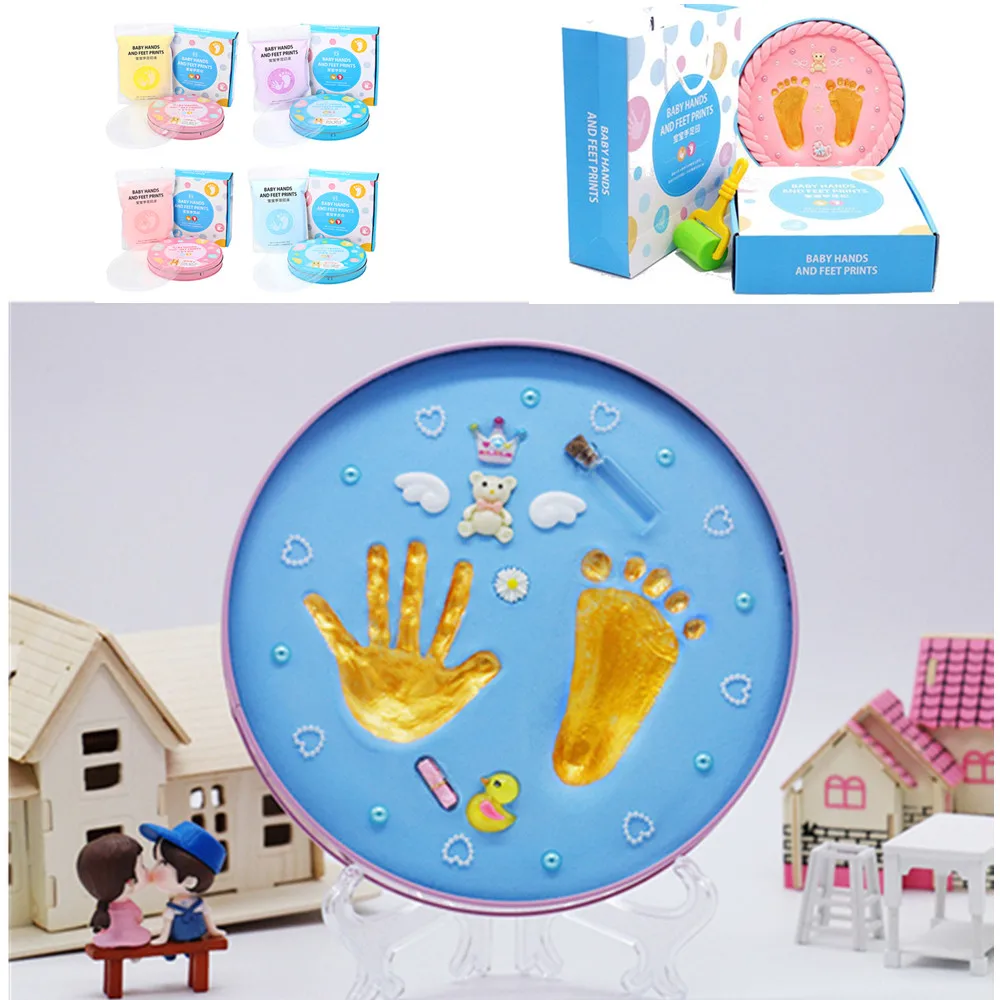 Детский нетоксичный комплект для новорожденных с принтом рук и ног, сувениры, литые для родителей и детей, водяная Марка, детские игрушки