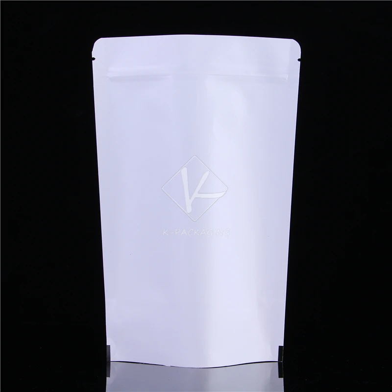 5 pcs 14x22cm Wholesale Matt Waterproof White Sachets Kraft Noel for Chocolate Standing Zip Pouches Tea Cookie Candy | Дом и сад