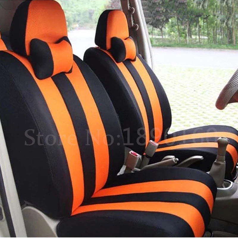 High Quality Universal 4 COLOR Embroidery Logo Car Seat Cover Front
