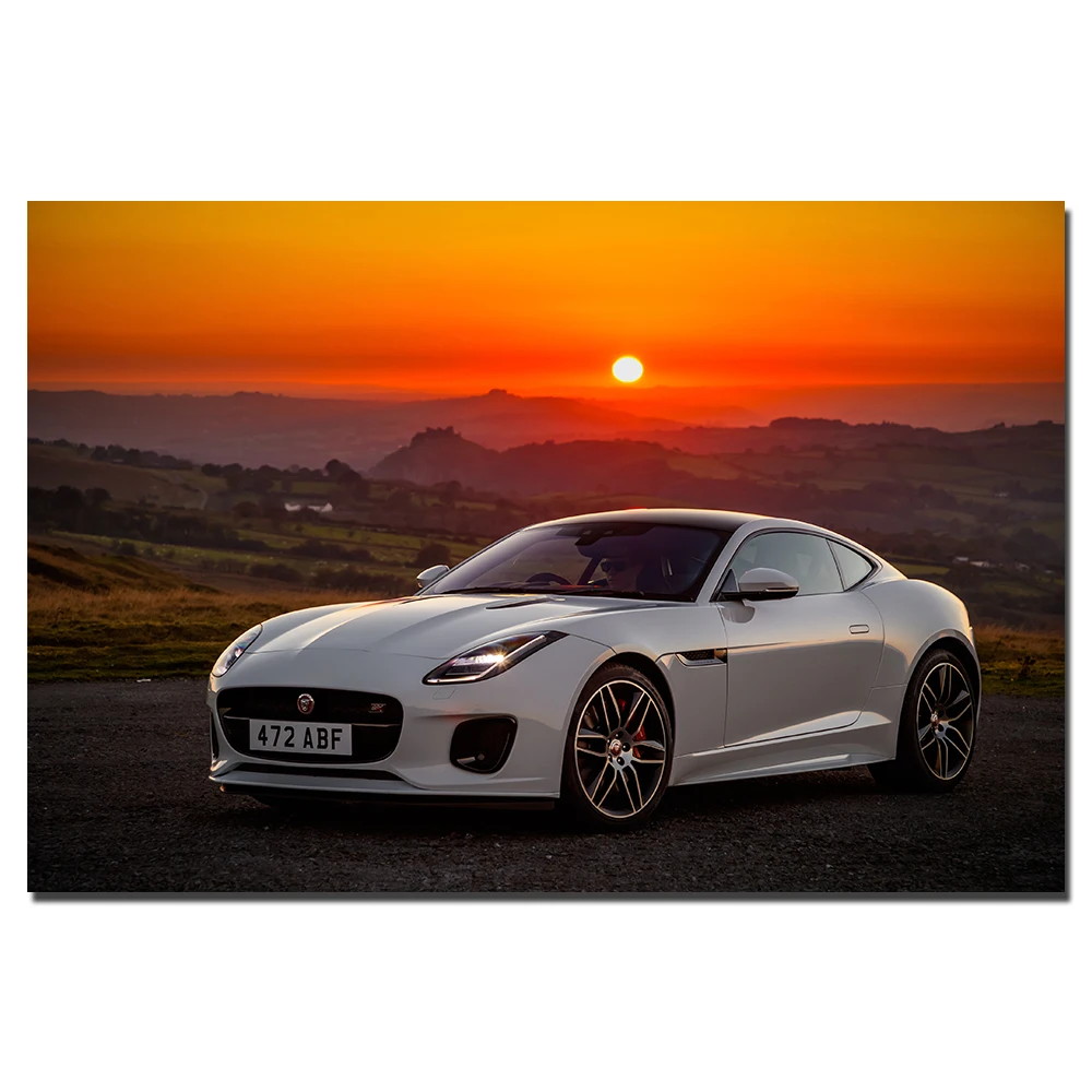 

Jaguar F-Type Supercar Poster Wall Art Vehicle Picture Canvas Prints Paintings for Living Room Decor