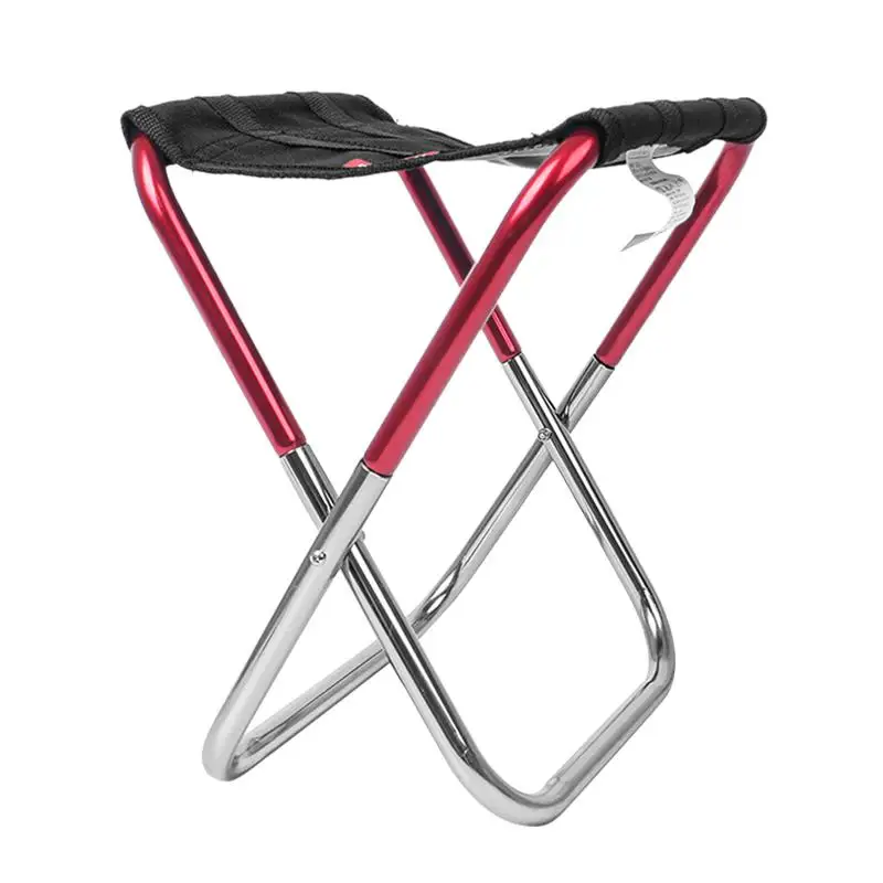 Высокое качество открытый складной стул простой складной мини-стул портативный Кемпинг Рыбалка поезд стул лагерь стул - Цвет: RED