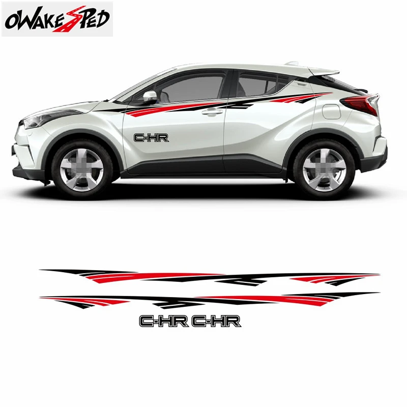For Toyota C HR Racing Sport Styling Decor Sticker Auto Body Waist Line