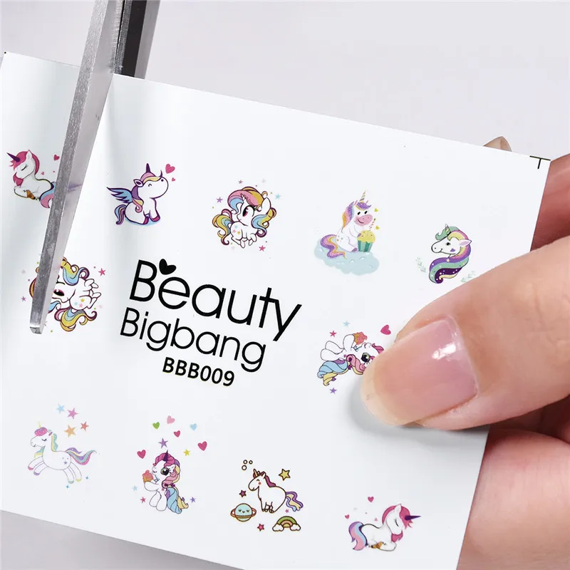 BeautyBigBang, 2 шт, 3D наклейки для ногтей, переводные наклейки с водой, мороженое, торт, дизайн, сделай сам, Переводные картинки, слайдеры, наклейки для ногтей, украшения