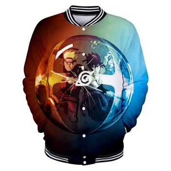 

3D Jacket Print Naruto Autumn Winter Casual Baseball Jacket Men Women Naruto Jacket coat
