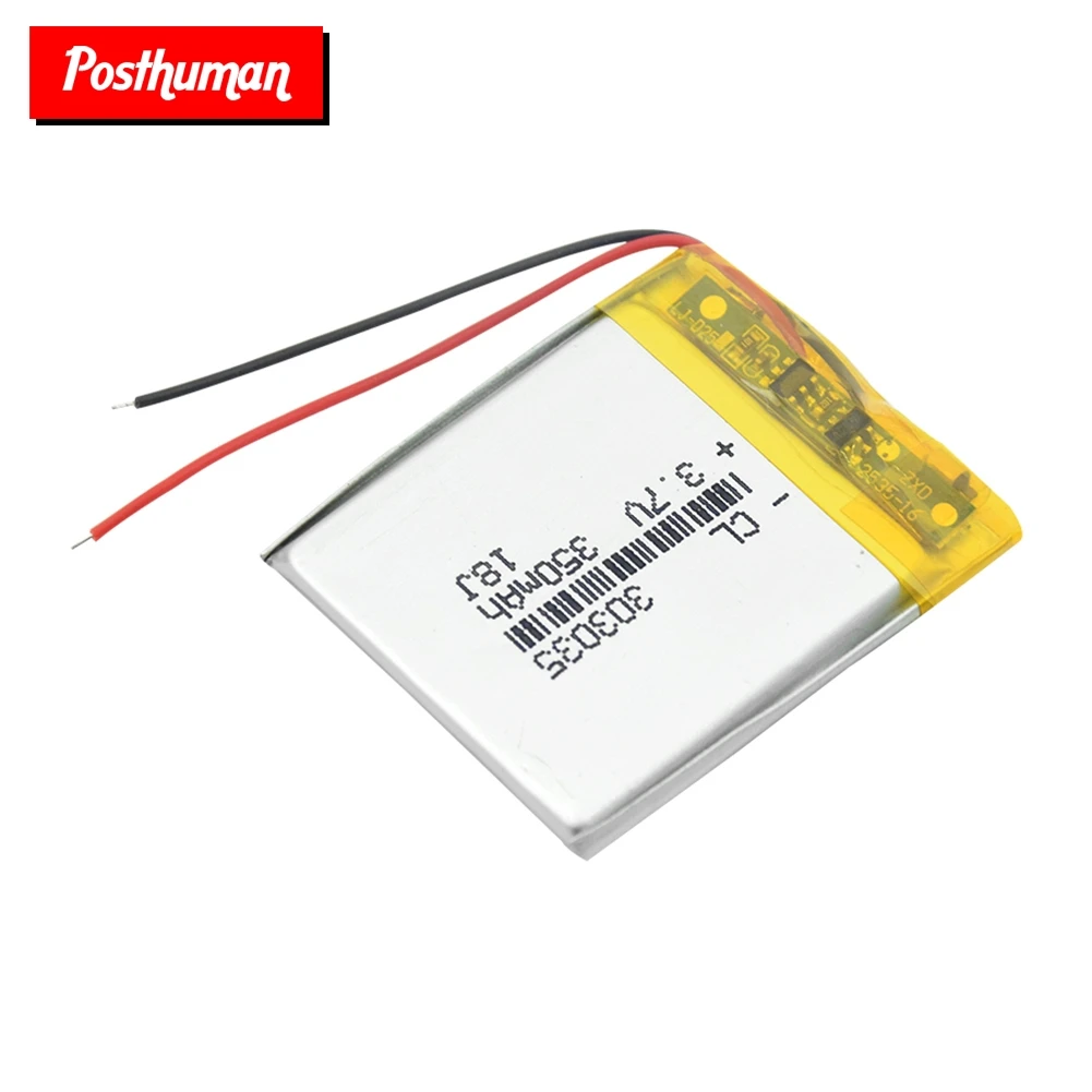 

3.7V 350mAh 303035 Lithium Polymer Li-Po li ion Rechargeable Battery cells For Mp3 MP4 MP5 GPS PSP MID PDA mobile bluetooth