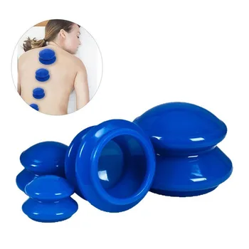 

4Pcs Moisture Absorber Anti Cellulite Vacuum Cupping Cup Silicone Family Facial Body Massage Therapy Cupping Cup Set 4 Size