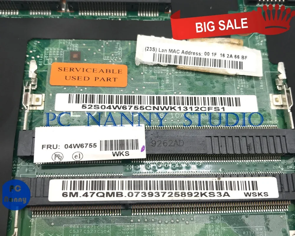 Материнская плата PCNANNY 04W6755 04W6766 для Lenovo Thinkpad X200 материнская ноутбука P8600 DDR3 48.47Q06.031