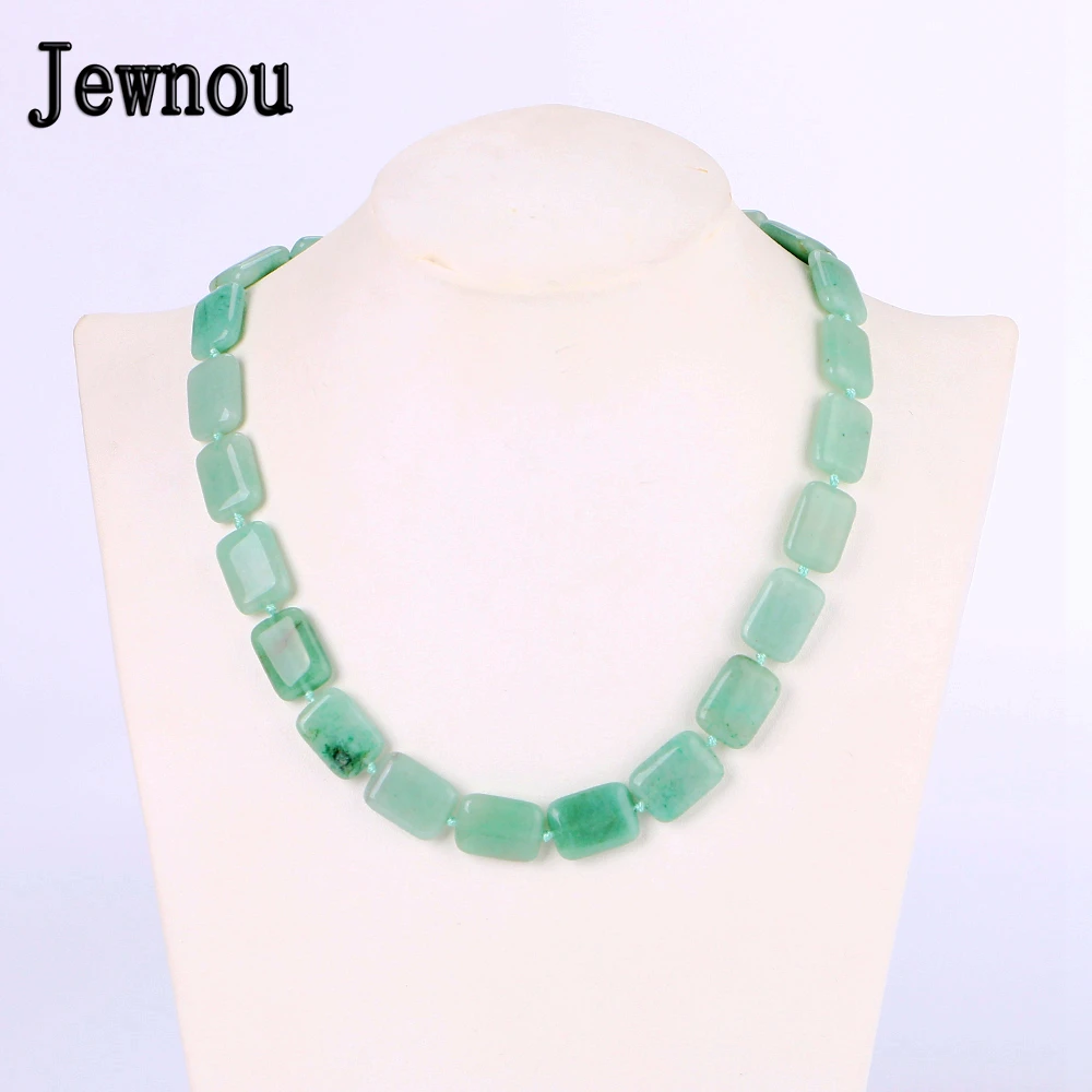 Jewnou Aventurine именная тарелка ожерелье с натуральными камнями Кристалл Bling ювелирное