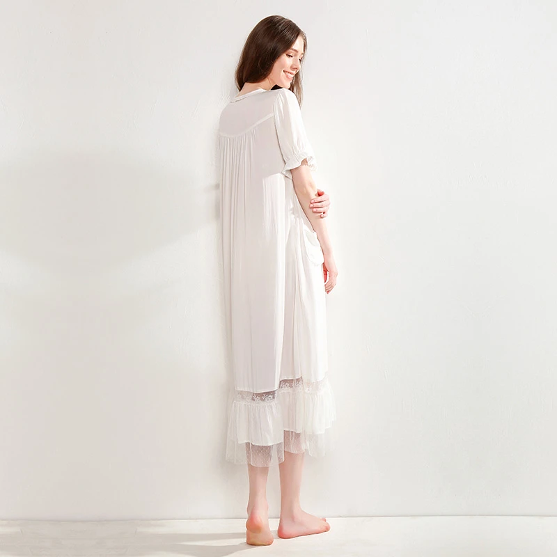Хлопковое ночное белье Chemise банный халат для женщин ночная рубашка медового