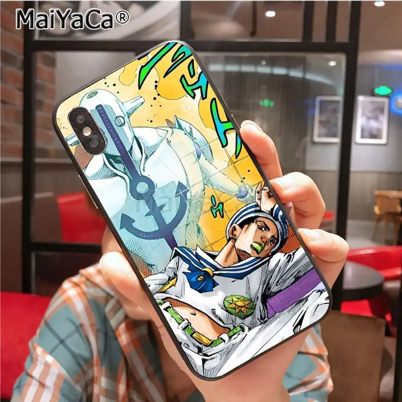 MaiYaCa JoJo Необычные Приключения милый чехол для телефона iphone 11 Pro X XS XR XS MAX 8 7 6 6S Plus 5 SE cass - Цвет: 3