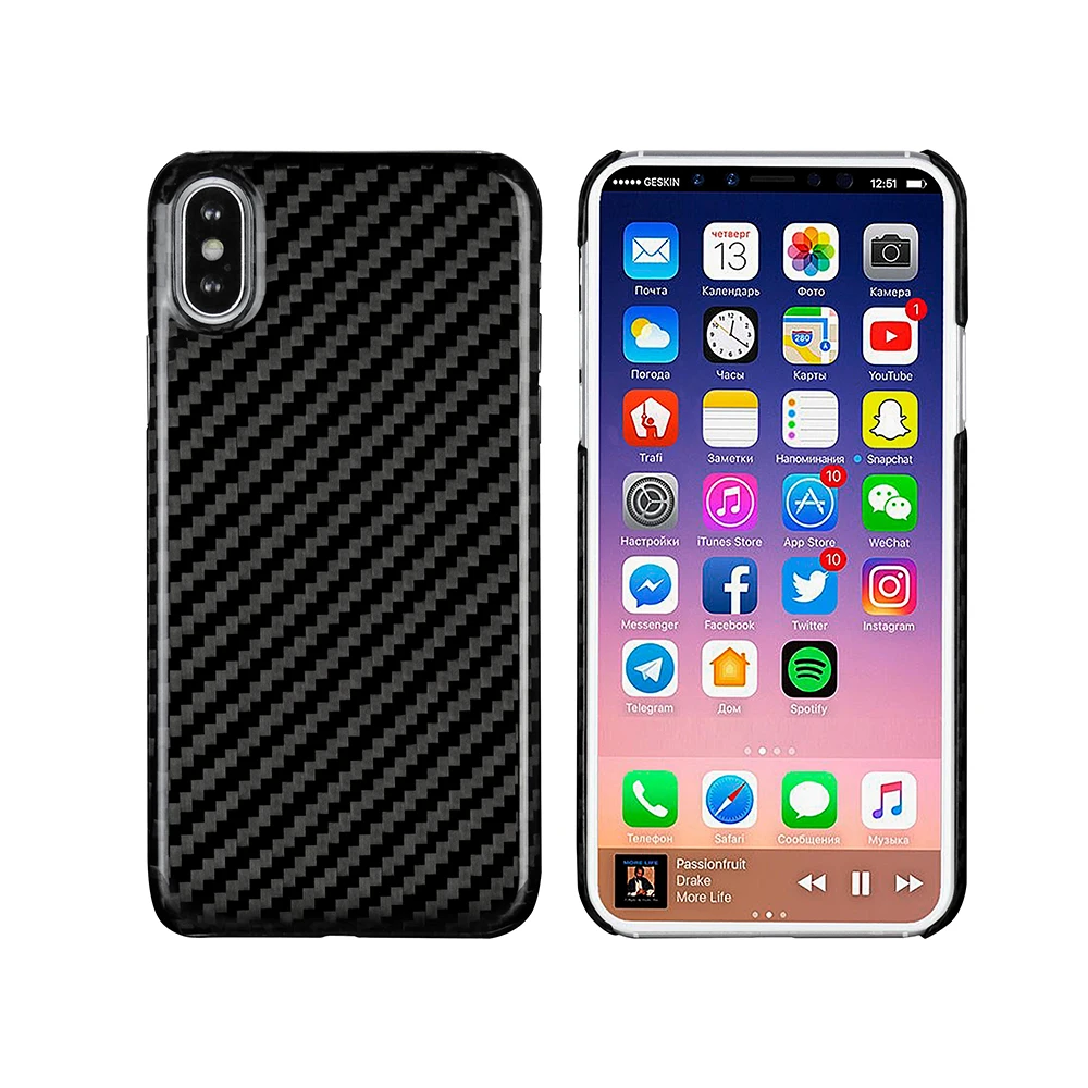 

Mcase 0.7mm Ultra Thin Real Carbon Fiber Case Cover for iPhone X Luxury Full Sides Protect Carbon Fibre Phone Case for iPhone X