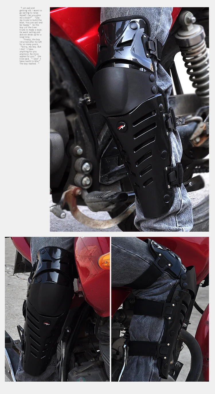 Pro-Biker мотоциклетные защитные наколенники длинные Наколенники Защита для мотогонок Защитное снаряжение Наколенники Защита
