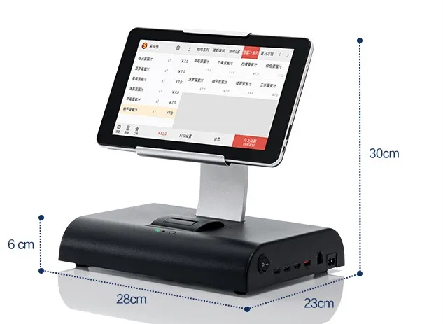 10 дюймов Ресторан сенсорный экран pos система с pos-программным обеспечением