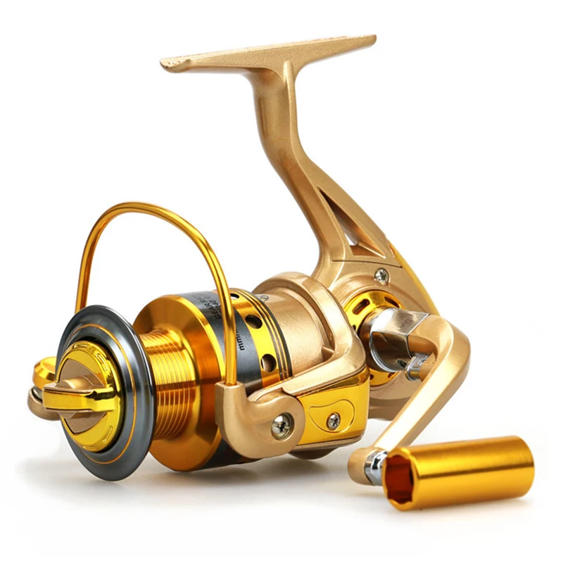 5.51 Gear Ratio 10 Ball Bearings Fishing Spinning Reel Golden Reel