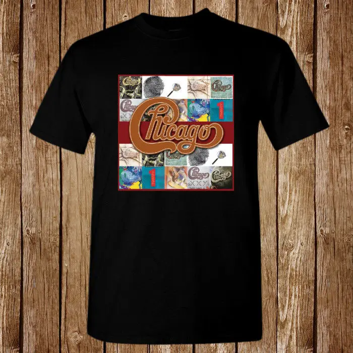 Chicago Rock Band Logo Cover 100 Cotton Brand New T Shirts top teein