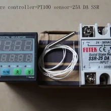 90-265 V AX/DC MYPIN два числа F/C ручной/авто тюнинг PID Температура контроллер TD4-SSR(выход SSR+ 2 сигнализации)+ 2 M K Сенсор+ PT100