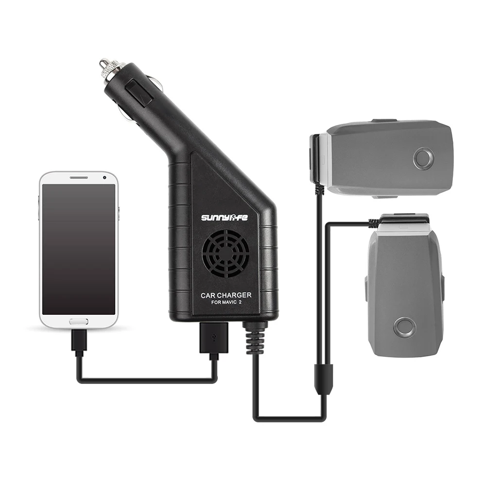 Sunnylife DJI Mavic 2 Pro/зум автомобильное зарядное устройство 3 в 1 зарядный концентратор
