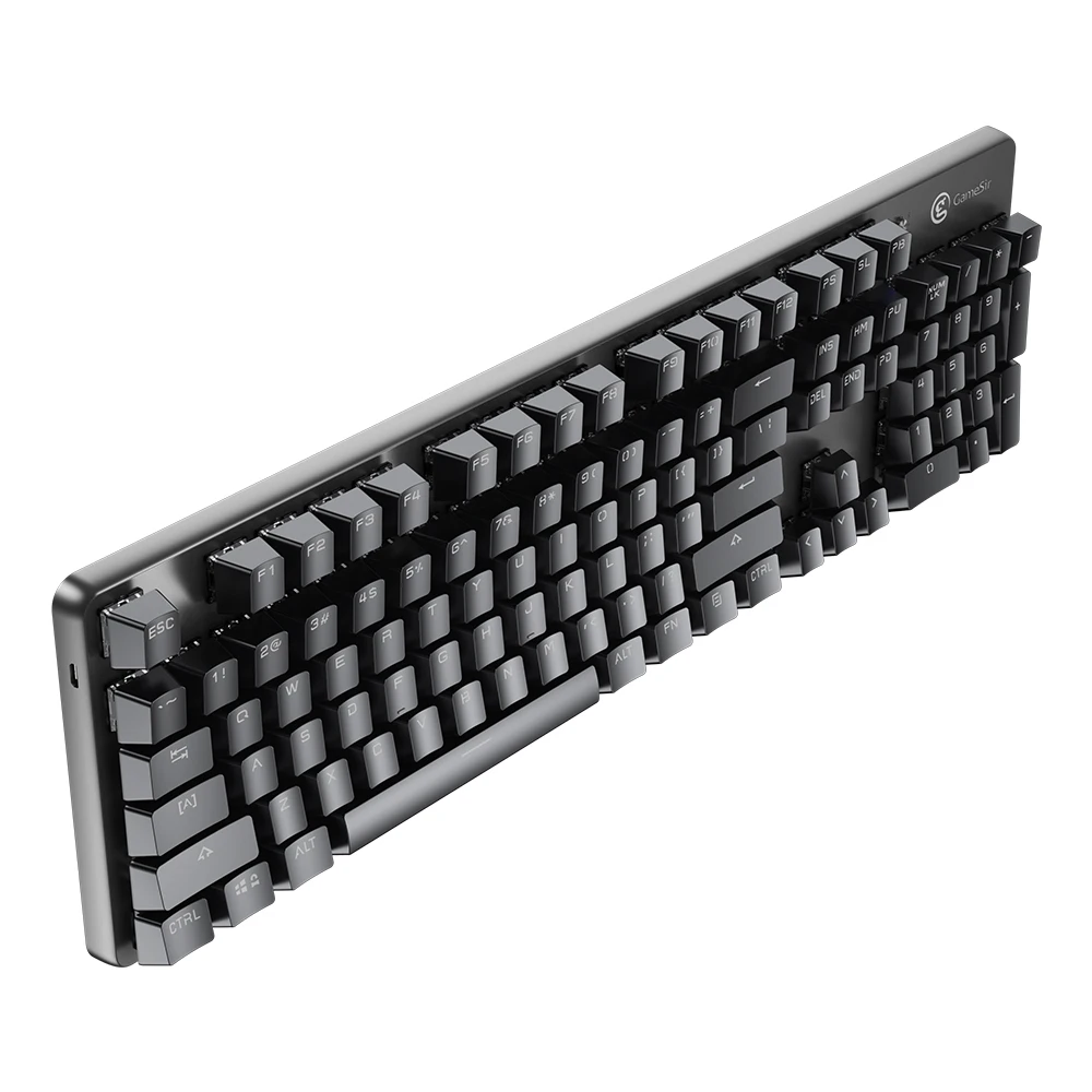 

GameSir GK300 Wireless Bluetooth 104Keys Mechanical Keyboard Blue Switches PC Gaming Keypad for FPS Games, LED light