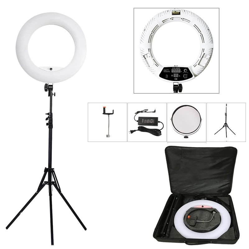 bilder für Yidoblo weiß fd-480ii 18 "Studio Dimmbare led-ringleuchte Sets 480 Led-videoleuchte Lampe Fotolampen + ständer (2 Mt) + tasche bilder für Yidoblo weiß fd-480ii 18 "Studio Dimmbare led-ringleuchte Sets 480 Led-videoleuchte Lampe Fotolampen + ständer (2 Mt) + tasche