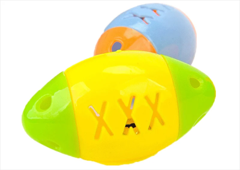 Plastic rugby toys for cat