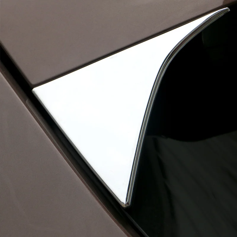 

For Kia Sportage QL 2017 2018 Chrome Rear Window Side Spoiler Cover Trim Triangle Garnish Pillar Posts Molding Bezel Car Styling