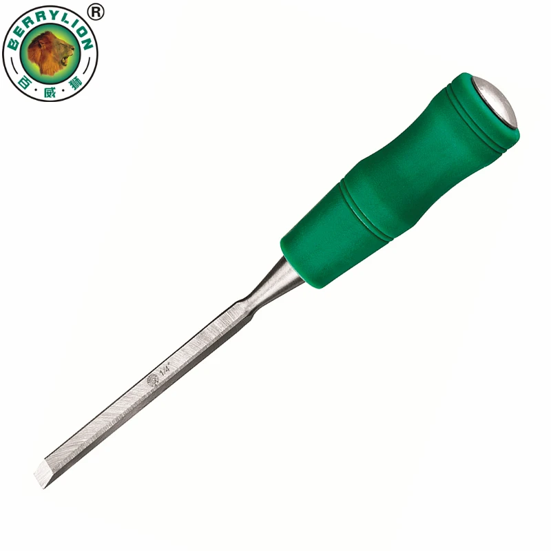 

BERRYLION 1/4''/6mm Woodwork Chisel Wood Carving Tools Tail With Rivets Wood Flat Chisel For Carvers Woodworking Tools