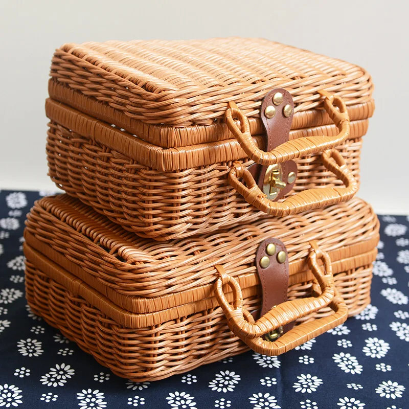 Ручная сумка из ротанга, соломенная сумка, Женская бамбуковая квадратная пляжная сумка, летняя богемная стильная тканая сумка с вышивкой
