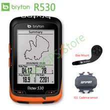 Bryton Rider 530 GPS Bicycle computer navigation Bike Speedometer Waterproof Bluetooth ANT+ (iGPSPORT Speed/Cadnece/HR sensor)