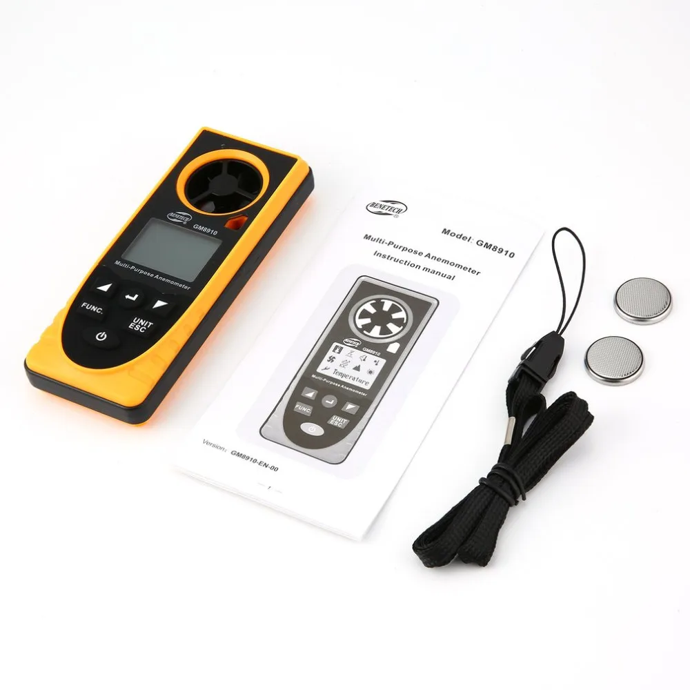 

Benetech Digital Multi-purpose Anemometer Thermometer Windmeter Hygrometer Wind Chill Speed Altitude Dew Point Illumination
