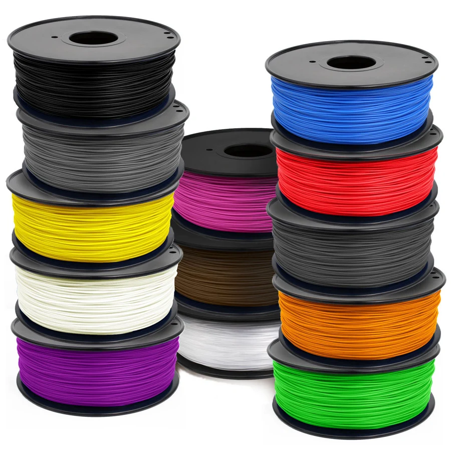 

MakerBot/RepRap/UP/Mendel 20 colors Optional 3d printer filament PLA/ABS 1.75mm/3mm 1kg plastic Rubber Consumables Material