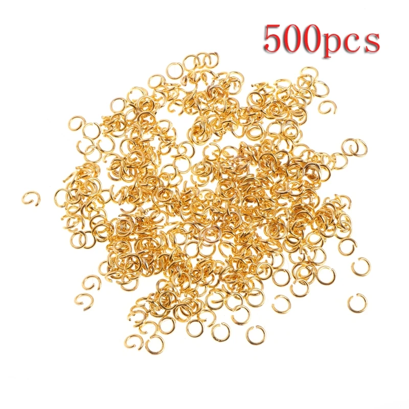 Новинка 500 шт. 4 мм Позолоченные Открытые соединительные кольца|jewelry making kit|ring