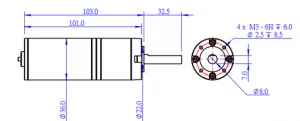 36 DC Geared Motor 12V240RPM1