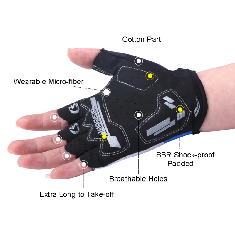 KINGSIR MTB Bike Cycling Gloves men women Half Finger Breathable gym Motorcycle Racing Gloves S XXL fitness cross weight lifting 5