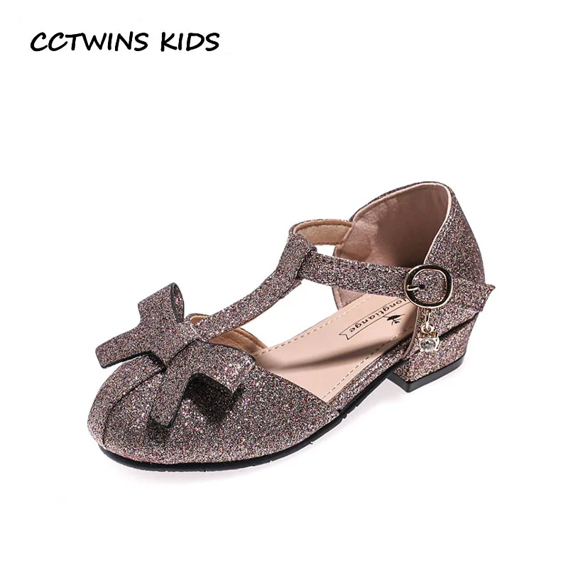 

CCTWINS Kids Shoes 2019 Summer Children Butterfly Shoes Babys Fashion Princess Sandals Girls Glitter Heel Silver PS432