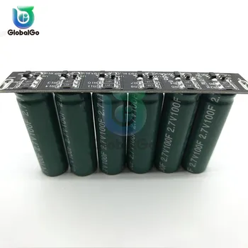 

6pcs/Lot 16V16.6F/2.7V 100F Super Farad Capacitor-Single Row Series Power Supply Module With Voltage Regulator Board