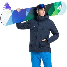 Вектор бренда лыжные куртки Для мужчин Для женщин профессиональной зимние теплые Лыжный спорт куртка для сноуборда Водонепроницаемый Снежная одежда HXF70006