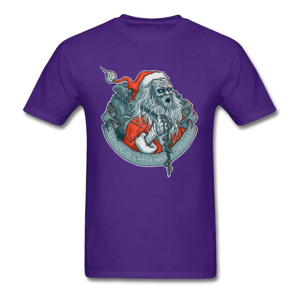 Popular a white walker christmas 8252 Printed On T-Shirt Crewneck Pure Cotton Men Tops & Tees Short Sleeve Sweatshirts Summer a white walker christmas 8252 purple