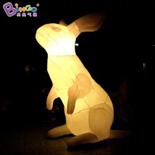 Пасхальный кролик высотой 3 м, надувной осветительный кролик со светодио дный ными лам, игрушечные животные для пасхального украшения-игрушка