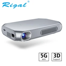 Rigal RD603 Mini DLP Projector Android WiFi Bluetooth LED Proyector Pico Pocket HD Portable Shutter Active 3D Projector 4200mAh