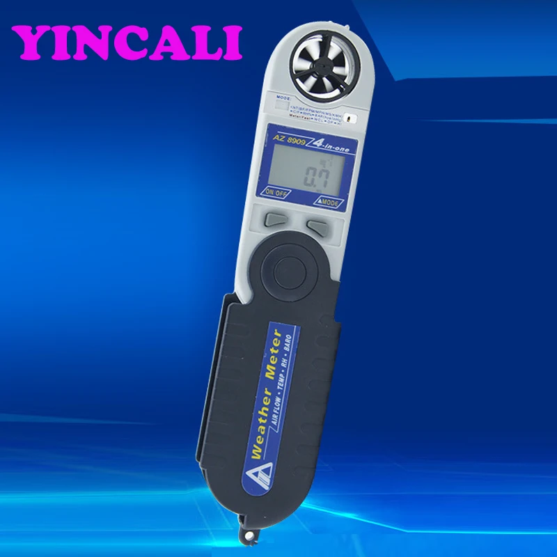 

Fast Shipping Pressure Air Flow Anemometer Wind Speed Meter AZ8909 Handheld Weather Meter Temperature Dew Point Humidity Tester