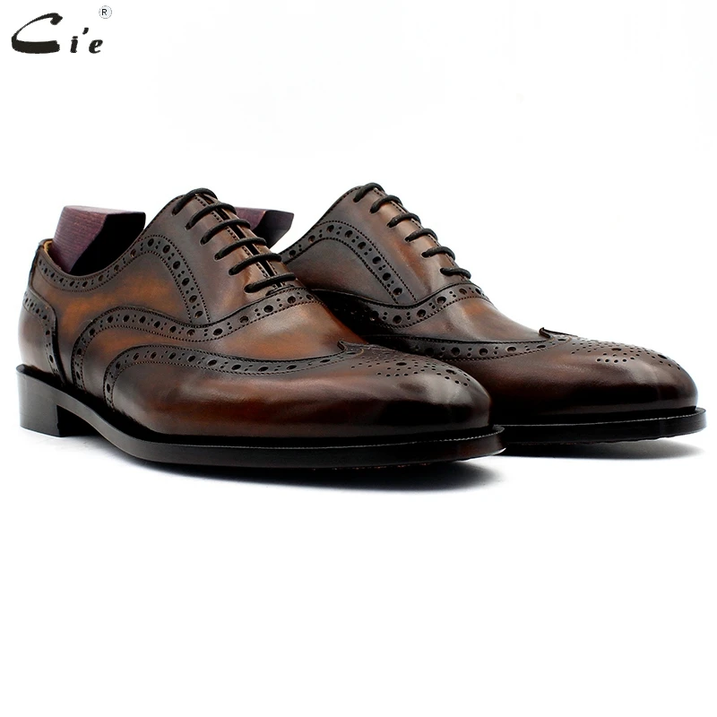 Elegant Men's handmade Wing Tip Brogue Brown Leather Shoes, custom made  dress men shoes