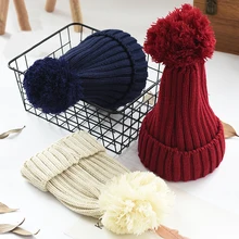 MingJieBiHuo/Новая модная шерстяная шапка в Корейском стиле; осенне-зимняя вязаная шапка для отдыха; теплая шапка для родителей и детей; Выходная шляпа