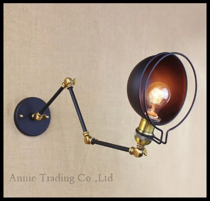 American Vintage Wall Lamps Art Decoration Black Sconce Arandela Lamparas Pared lights applique murale espelho de