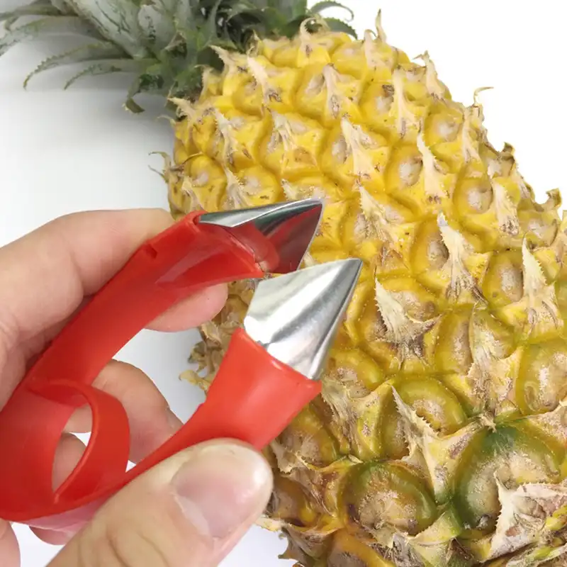 Pineapple Corer,Yueser Stainless Steel Pineapple Peeler and Pineapple Seed Remover Clip with Non-Slip Handle for Home /& Kitchen Gadgets