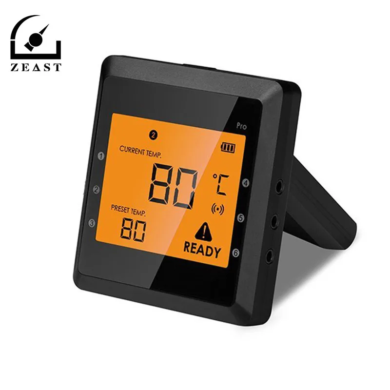 

KC-529 LCD Smart bluetooth Digital Display BBQ Grill Remote Kitchen Oven Food Thermometer with Two Probes App Control